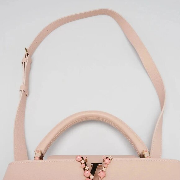Louis Vuitton Blush Taurillon Leather Capucines Blooms MM Bag - Picture 6 of 12